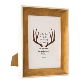 marysgift 6x8 Photo Frame Freestanding Picture Frames for Wedding Photos Family Photos And Home Decoration Portrait or Landscape Display (White + Walnut,8")