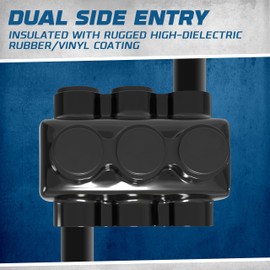 OHLECTRIC 4 Pack - Insulated Wire Connector 3 Port Dual Side Entry for 4-14 Wire Range Lugs with 5/32 Hex Screw, Pre-Filled with Oxide Inhibitor - Wire Connectors, Electrical Connectors, Wire Tap