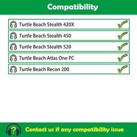 ACCOUTA Earpads Cushion Compatible with Turtle Beach Stealth 420X 450 520/Atlas One PC/Recon 200 Gaming Headsets Ear Pads Replacement with Warm Softer Fabric and High Density Foam