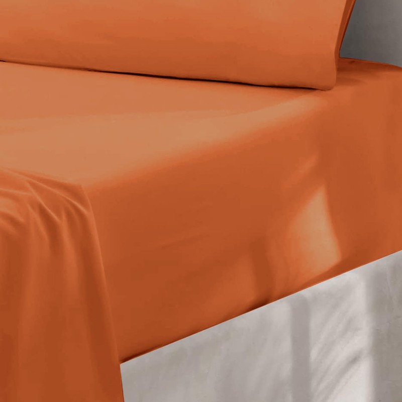 Oxford Homeware Rust King Size Fitted Sheets -100% Brushed Microfibre