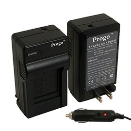 Progo Bp-808 Battery Charger, 110/240V Charger With With Fold-In Wall Plug And Car & Eu Adapter. Works For Canon Bp-807, Bp-808, Bp-809, Bp-819, Bp-827 Camcorder Batteries, Canon Xa10, Vixia Hf G10