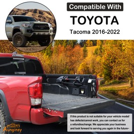 Aunginsy Bed Rail Mount Brackets Compatible with Toyota Tacoma 2016-2023 Truck Bed Rail Track System Bed Rail Modular Accessory Mount for Shovels, Recovery Boards, Fuel Cans & Other Accessories