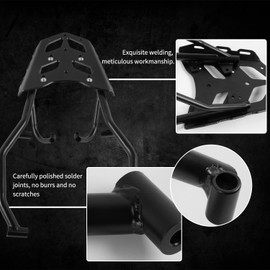 TAZGANTAX Motorcycle Rear Luggage Rack Support Shelf Compatible with Y-amaha Tenere 700 Tenere700 2018 2019 2020 2021 2022 2023 2024 Black Cargo Carrier Support Solo Seat Shelf