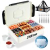 Snackle Box with Built-in Ice Pack,9 Compartment Divided Snack Container