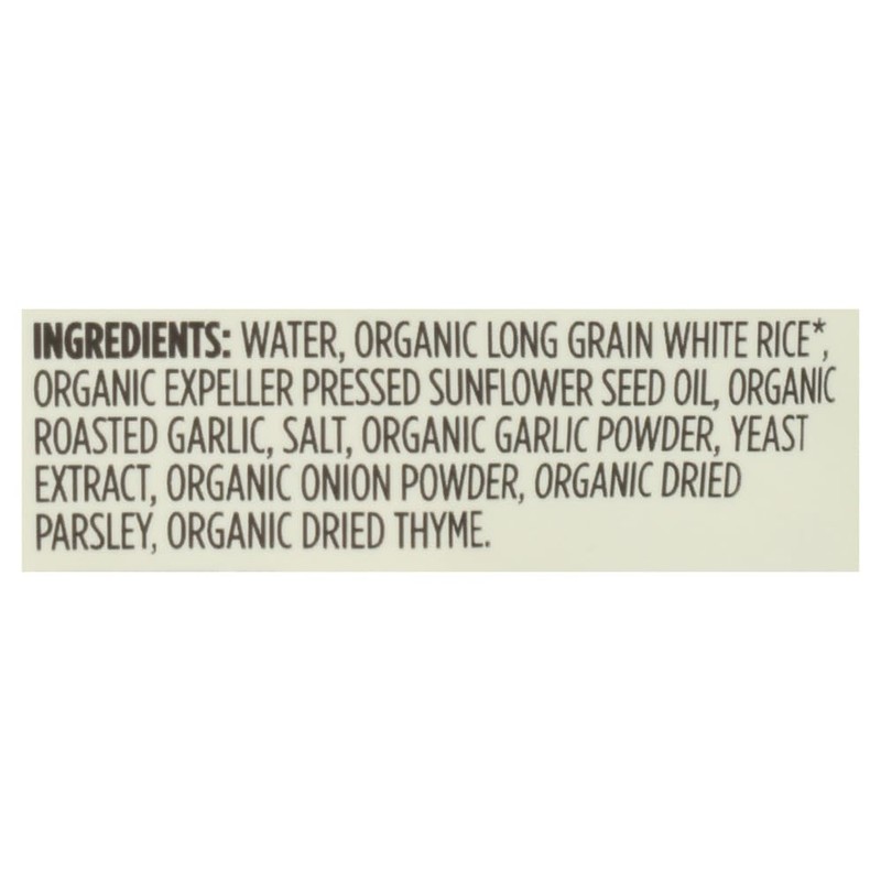 WHOLE FOODS MARKET Organic 90 Second Garlic Rice, 8 OZ