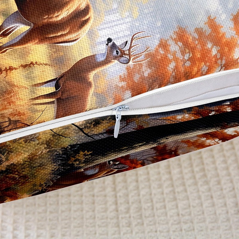 Cute Deer Pillow Cases Cushion Covers Deer Hunting Throw Pillow