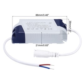 PATIKIL 12-18W 300mA LED Driver, AC 85-265V Output 36-72V DC Female Connector Constant Current Rectifier Transformer External Power Supply LED Ceiling Lamp