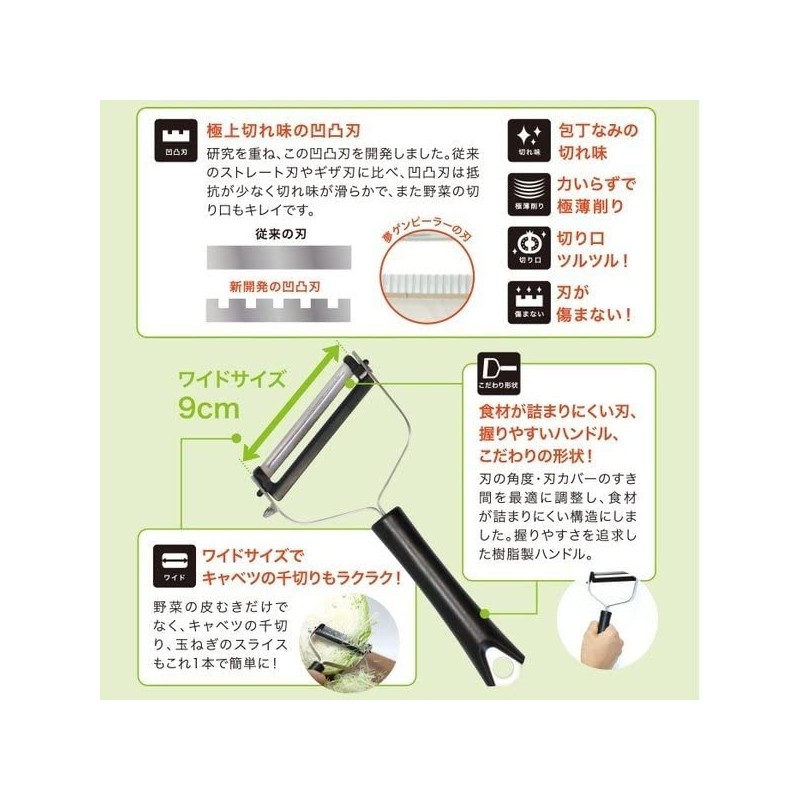 協和工業株式会社 夢ゲンピーラー ブラック ステンレス K0104300