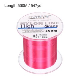 PATIKIL 547Yard/1640FT Nylon Fishing Line, 3Lb Monofilament String Wire Fluorocarbon Coated for DIY Craft Hanging Decoration, Fuchsia