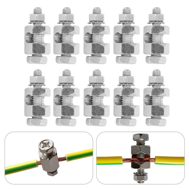 10 Pack Protection Cable Clamp, Solar Panel Photovoltaic Nut, Solar