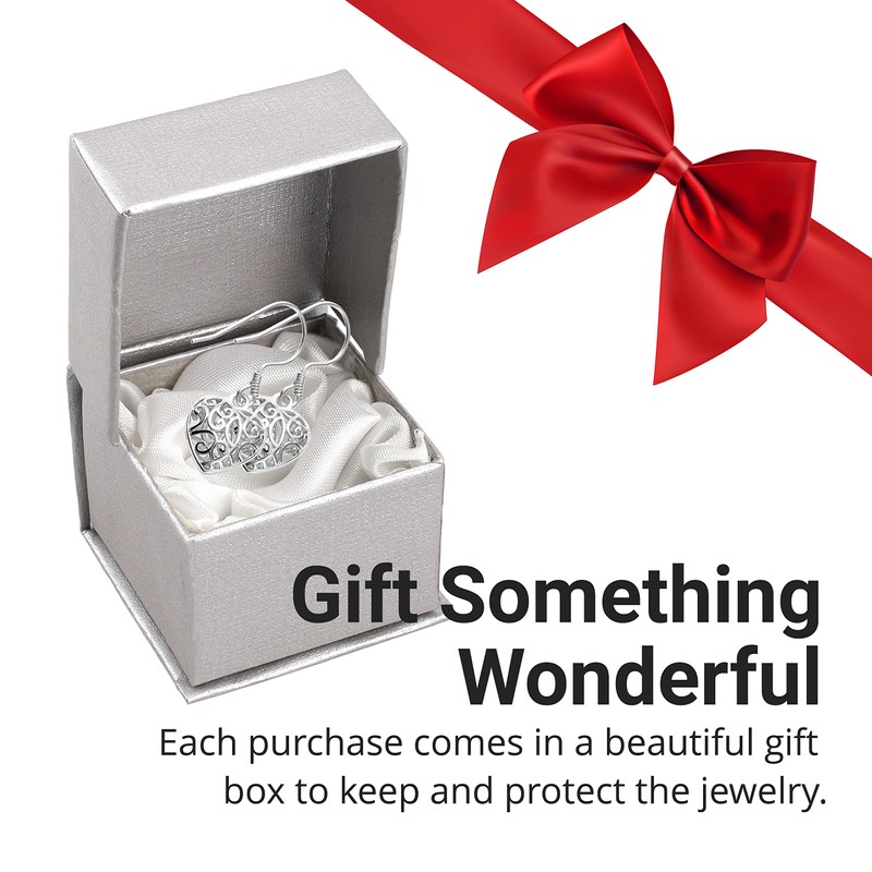 Shop LC Filigree Heart Dangle Earrings - Platinum Plated 925