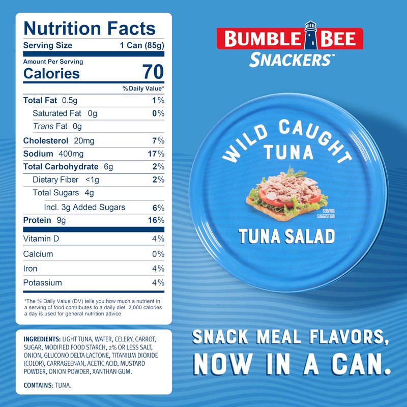Bumble Bee Snackers - Tuna Salad, 3 oz Easy Open