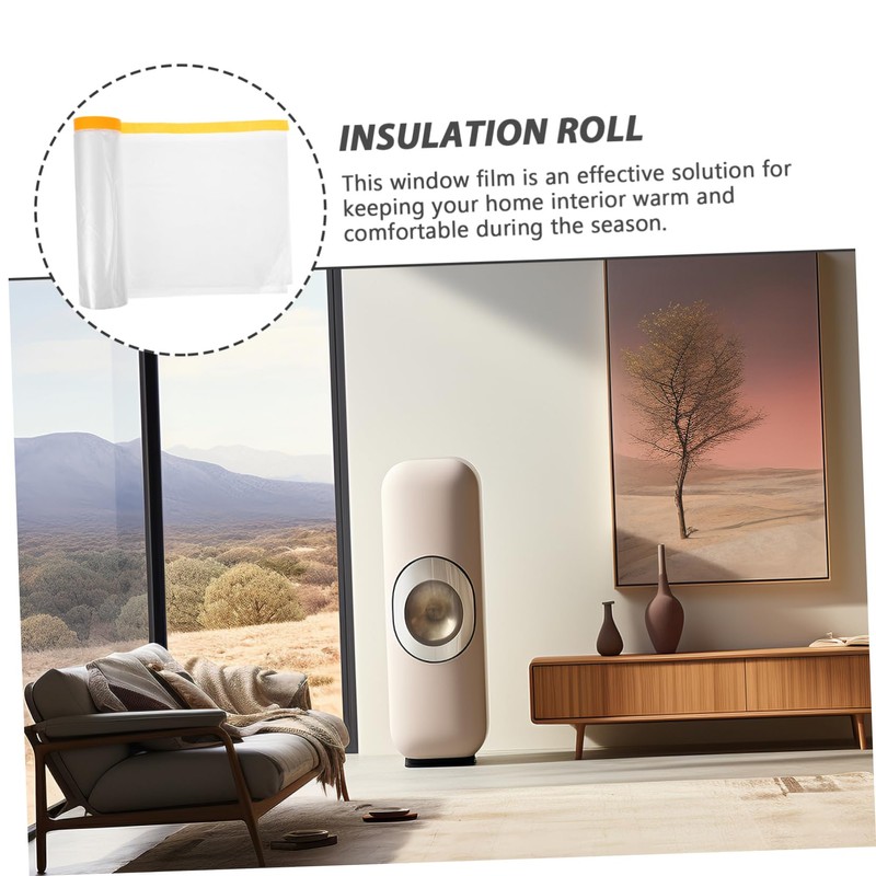COHEALI Window Insulation Film Roll Weatherproof Heat Retention for Winter