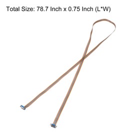 sourcing map IDC Serial Cable Rainbow Wire Flat Ribbon Cable DB15 Female to DB15 Female 78.7 Inch Length 2.54mm Pitch Breadboard Jumper Wires for Electronic Projects