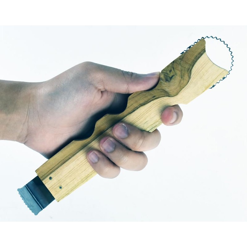 XL Size Wooden Handle Coconut Grater - Durable Sharp Stainless