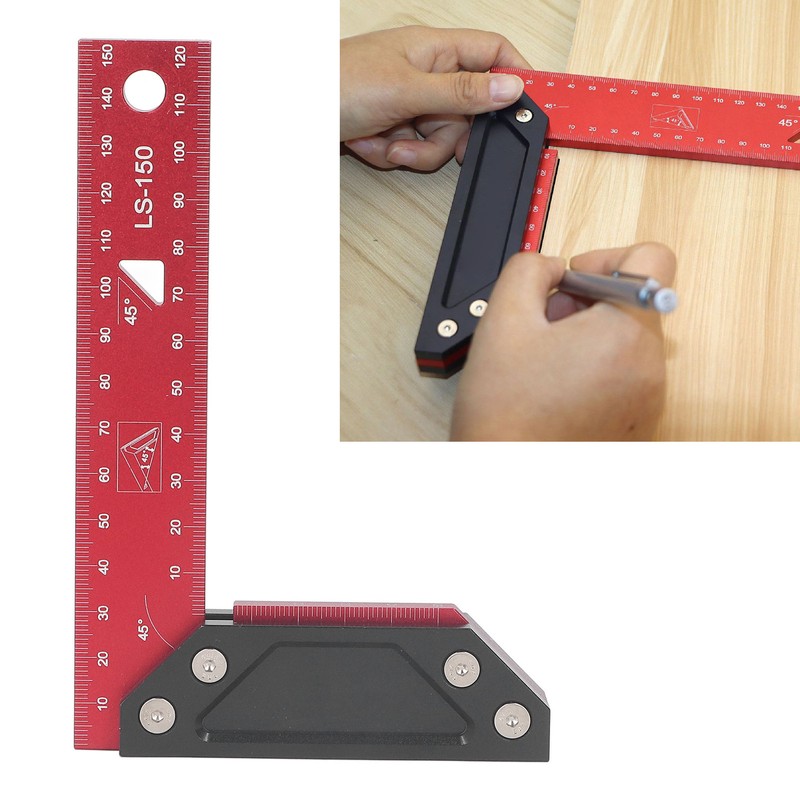150mm Double 45 Degree Woodworking Angle Ruler L Measurements Ruler