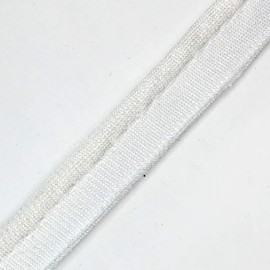 10-Yards 10mm Cordedge Piping Trim Satin Lip Cord for Clothing Pillows, Lamps, Draperies, SP-2823 (White)