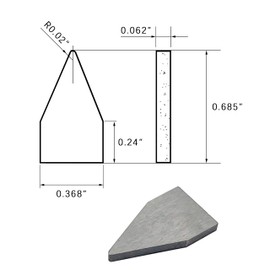 Carbide Knife Sharpener Blades, 10 Pieces Reversible Replacement Blades, for Industrial and DIYers by LU&MN