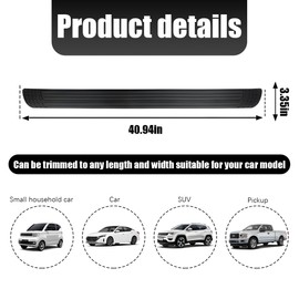Zpana Car Rear Bumper Protector Guard, Anti-Scratch Auto Trunk Door Entry Protection Strip, Abrasion Resistant Vehicle Exterior Band Accessories, Universal for SUV Sedan Truck