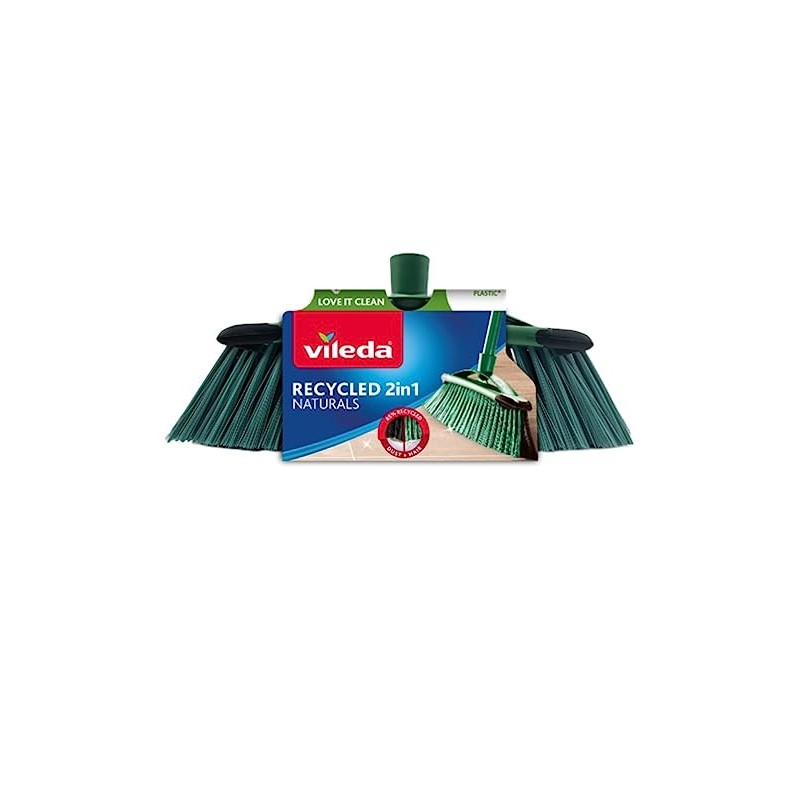 Vileda Broom Recycled 2in1 172540, Green, Black, Come DA Photo