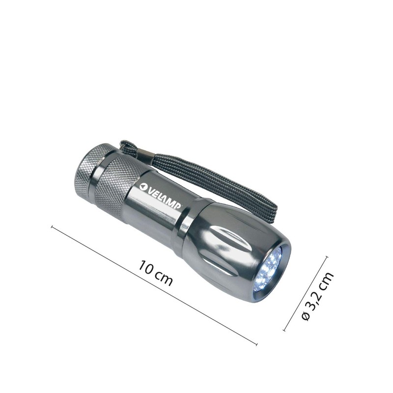 Torcia 9 LED in alluminio ADVENTURE IN240 VELAMP