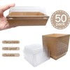 ZHPLIX ZHPLIX 50 charcuterie boxes with clear lids,sandwich box,disposable charcuterie