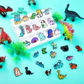 100 Pcs Dinosaur Enamel Pins Bulk Cute Backpacks Pins for Women Kawaii Animal Enamel Brooches Cartoon Badge for Christmas