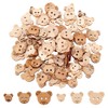 arricraft 120 Pcs Animal Wooden Sewing Buttons, 6 Styles, 2-Hole