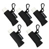 5 Pack Compact Clip-On Lip Balm Holder Keychain, Tight-Knit Elastic