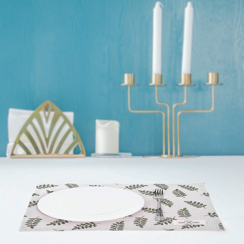 wellhouse Cotton Linen Placemat, Improves Atmosphere, Lunch Napkin Cloth, Washable