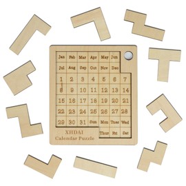 Calendar Puzzle - Daily Calendar Puzzle Wooden,365 Days Date Puzzle,Puzzle Advent Calendar for Adults
