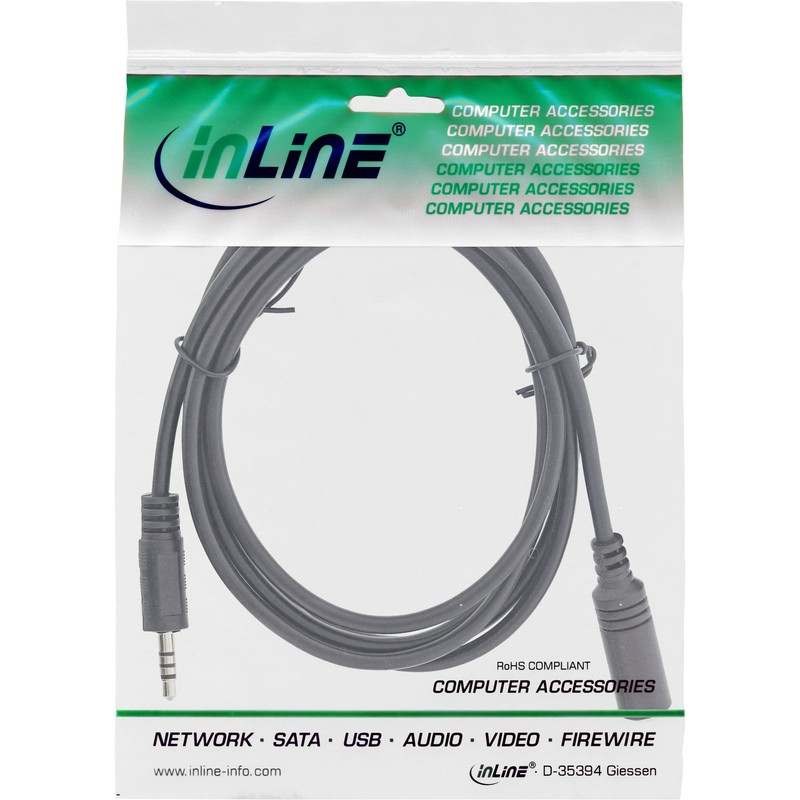 InLine 99308F Jack Adaptor Cable 4-Pin 2.5 mm Male /