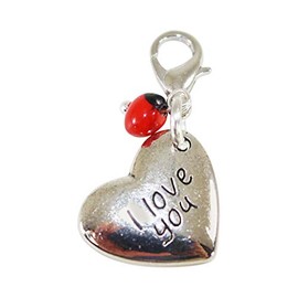 Evelyn Brooks Designs Peruvian Souvenir Love you MOM, SISTER, DAUGHER, STEP MOM Silver Pendant Charm(1” x 0.4”)- Symbol Prosperity, Love & Good Luck