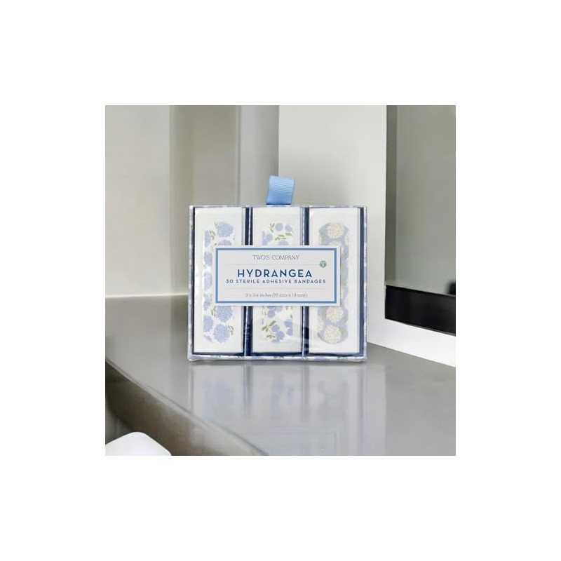 Hydrangea 30 Pc Bandages in Gift Box Includes 3 Colorations/Patterns