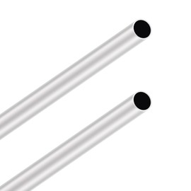 LAVMHAB 6063 Aluminium Round Tube 18 mm OD/Outer Diameter x 1.0 mm Wall Thickness, 300 mm Length, Round Aluminium Tube, Seamless Straight Pipes (Pack of 2)