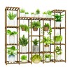 Bamworld Large Plant Stand Indoor Outdoor Hanging Shelf for Multiple
