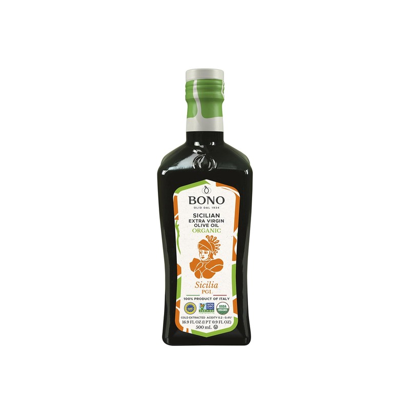 BONO Organic Sicilian PGI Extra Virgin Olive Oil, 16.9 Fl
