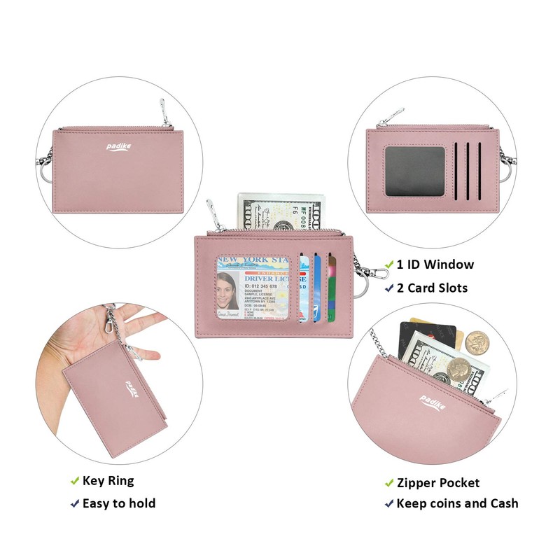 Padike Womens Slim Credit Card Holder Mini Front Pocket Wallet