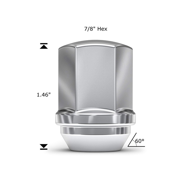 White Knight 9/16"-18 Lug Nuts for Select Dodge and Ram,
