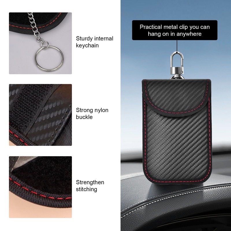 MLY 2 Pack Faraday Key Fob Cover, Faraday Key Fob