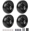 (4-Pack) 9x3.50-4” Flat Free Lawnmower Tire with 4" Centered Hub,