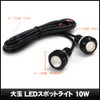 [Pack of 2] Waterproof Large LED Spotlight Ice Blue 12V