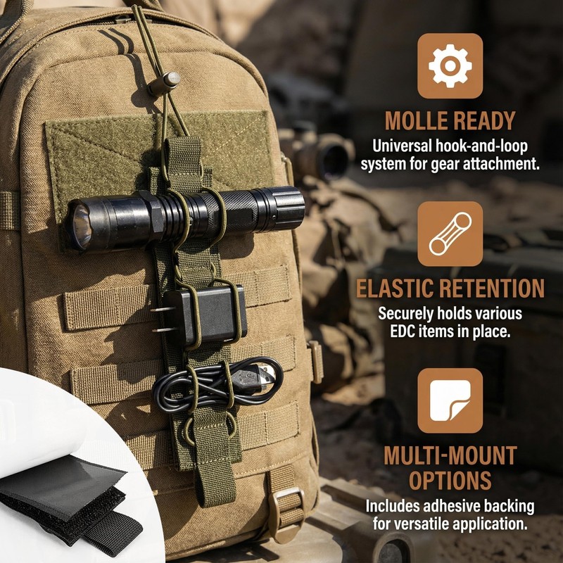 DIZETION Hook and Loop Utility Admin Panel Modular Organizer, Tactical