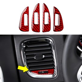 BRMYL Air Vent Switch Knob Trim Decals for 2011-2020 Dodge Durango Accessories Carbon Fiber Interior Stickers
