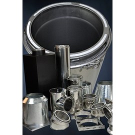 Shasta Vent "Finishing Collar" for transition from 8" Shasta Vent Chimney to 8" single wall stove pipe