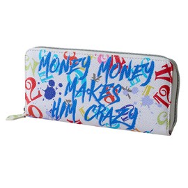 [フランク三浦] 長財布 ラウンドファスナー 大容量 奇跡の財布 金運 開運財布 国内正規品 メンズ レディース (クレイジーホワイト)