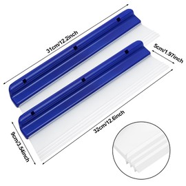 2pack 12.2 Inch Car Drying Squeegee Water Blade Professional Automotive Wiper Car Squeegee Water Blade Squeegee Silicone Auto Car Dryer, Upgrade 3-Layer Sink for Car Squeegee Water Blades for Cars