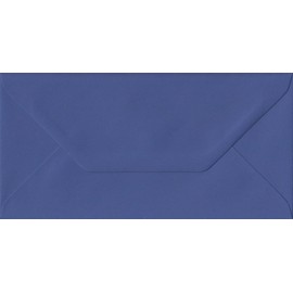 Iris Blue DL 110mm x 220mm Gummed Colour Business Envelopes 100gsm (Pack of 100)