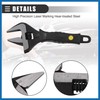 A ABSOPRO Universal Adjustable Spanner Wide Jaw Opening Wrench Automotive