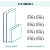 23x7x5.5 Fire Pit Glass Flame Wind Guard,Thick Tempered Glass Rectanglar